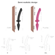 Strap-on-me Switch Semi-Realistic L - 2in1 szilikon dildó (pink)