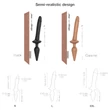 Strap-on-me Swith Realistic XXL - 2in1 szilikon dildó (fekete)