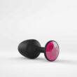 Dorcel Geisha Plug Ruby M - pink köves anál dildó (fekete)