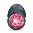 Dorcel Geisha Plug Ruby L - pink köves anál dildó (fekete)