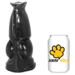 AnimHole Wolf - farkas pénisz dildó - 21 cm (fekete)