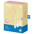 Satisfyer Yoni Power 1 - gésagolyó szett (fehér, 3 részes)