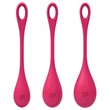 Satisfyer Yoni Power 1 - gésagolyó szett (piros, 3 részes)