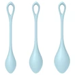 Satisfyer Yoni Power 2 - gésagolyó szett (kék, 3 részes)