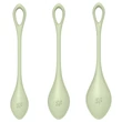 Satisfyer Yoni Power 2 - gésagolyó szett (zöld, 3 részes)