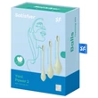 Satisfyer Yoni Power 2 - gésagolyó szett (zöld, 3 részes)