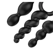 Satisfyer Booty Call - anál plug szett (fekete, 3 részes)