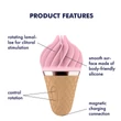 Satisfyer Sweet Treat - akkus, forgó csikló vibrátor (pink-barna)