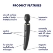 Satisfyer Wand-er Woman - vízálló masszírozó vibrátor (fekete)