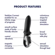 Satisfyer Hot Passion - App-vezérelt melegítő análvibrátor (fekete)