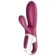 Satisfyer Hot Bunny – App-vezérelt melegítő csiklókaros vibrátor (piros)