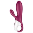 Satisfyer Hot Bunny – App-vezérelt melegítő csiklókaros vibrátor (piros)