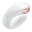 Satisfyer Double Love - okos, vízálló, rádiós párvibrátor (fehér)