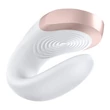 Satisfyer Double Love - okos, vízálló, rádiós párvibrátor (fehér)