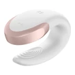 Satisfyer Double Love - okos, vízálló, rádiós párvibrátor (fehér)