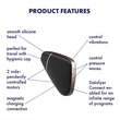 Satisfyer Love Triangle - App-vezérelt léghullámos csiklóizgató (fekete)