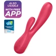 Satisfyer Mono Flex - App-vezérelt vibrátor (piros)