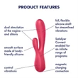Satisfyer Mono Flex - App-vezérelt vibrátor (piros)