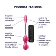 Satisfyer Love Birds 2 - App-vezérelt vibrációs gésagolyó (pink)