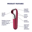 Satisfyer Dual Love - App-vezérelt csiklóvibrátor (piros)