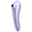 Satisfyer Dual Pleasure - App-vezérelt léghullámos 2in1 vibrátor (lila)