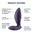 Satisfyer Power Plug – App-vezérelt análvibrátor (lila)