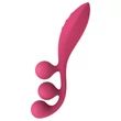 Satisfyer Tri Ball 1 - akkus, multifunkciós vibrátor (piros)