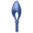 Satisfyer Bullseye - App-vezérelt vibrációs péniszgyűrű, férfiaknak (kék)