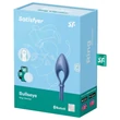 Satisfyer Bullseye - App-vezérelt vibrációs péniszgyűrű, férfiaknak (kék)