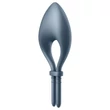 Satisfyer Bullseye - App-vezérelt vibrációs péniszgyűrű, férfiaknak (szürke)