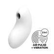 Satisfyer Vulva Lover 2 - léghullámos csikló vibrátor (fehér)