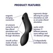 Satisfyer Curvy Trinity 2 - léghullámos 2in1 vibrátor (fekete)