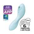 Satisfyer Curvy Trinity 5+ - App-vezérelt 2in1 vibrátor (kék)
