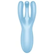 Satisfyer Threesome 4 - okos csiklóvibrátor (kék)