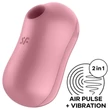 Satisfyer Cotton Candy - léghullámos csikló vibrátor (korall)