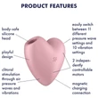 Satisfyer Cutie Heart - akkus léghullámos csiklóvibrátor (pink)