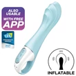 Satisfyer Air Pump Vibrator 5 - App-vezérelt (kék)