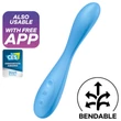 Satisfyer G-spot Flex 4 - App-vezérelt G-pont vibrátor (türkiz)