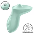 Satisfyer Exciterrr - forgó gyöngyös csikló vibrátor (zöld)