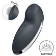 Satisfyer Tap & Climax 2 - 2in1 csikló vibrátor (szürke)