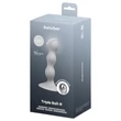 Satisfyer Triple Ball-R - gyöngyös dildó (szürke)
