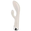 Satisfyer Spinning Rabbit 1 - forgó csiklókaros vibrátor (bézs)