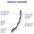 Satisfyer Cosmic Crest 2 - hullámos acéldildó (ezüst)