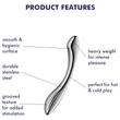 Satisfyer Pure Gravity 1 - bordázott acéldildó (ezüst)