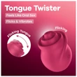 Satisfyer Tongue Twister - forgó nyelves csiklóvibrátor (pink)