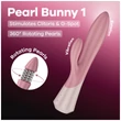 Satisfyer - Pearl Bunny 1 forgógyöngyös nyuszivibrátor (pink)