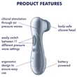 Satisfyer Pro2 Gen2 - léghullámos csiklóizgató (kék)