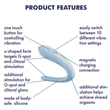 Satisfyer Double Classic - párvibrátor (kék)
