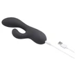 le Wand Soft Rabbit - 2 motoros csiklókaros vibrátor (fekete)