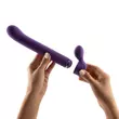 Magic Stick - vibrátor cserélhető csiklókarral (lila)